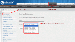 Crear extensiones en Elastix